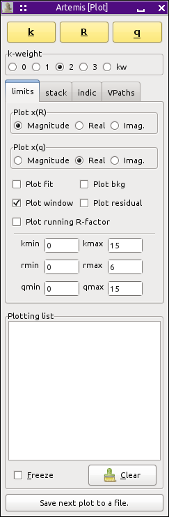 Plot window