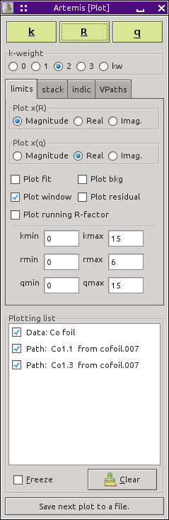 Plot window